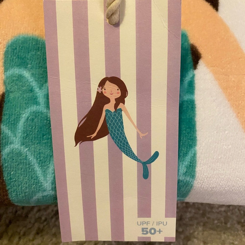 Pottery Barn Kids Mermaid beach towel